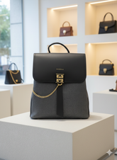 MAGNOLIA TEXTURED  FLAP LADIES BACK PACK